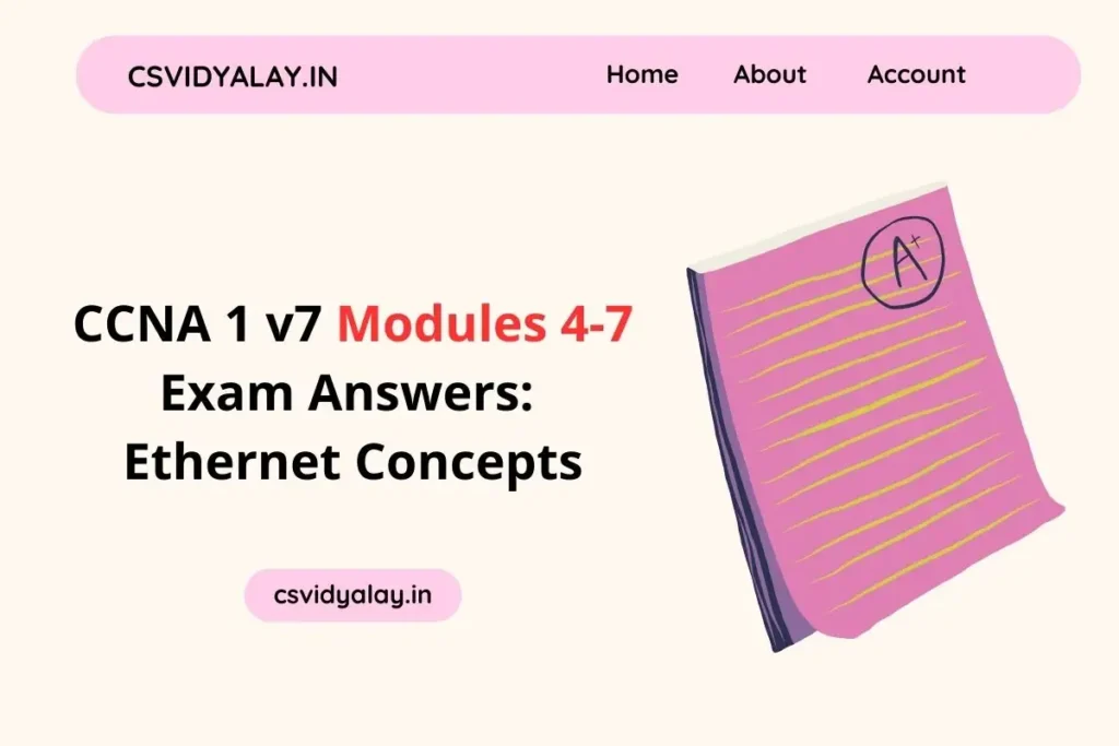 CCNA 1 v7 Modules 4-7 Exam Answers