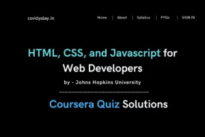 Read more about the article Coursera HTML CSS and Javascript for Web Developers Answers