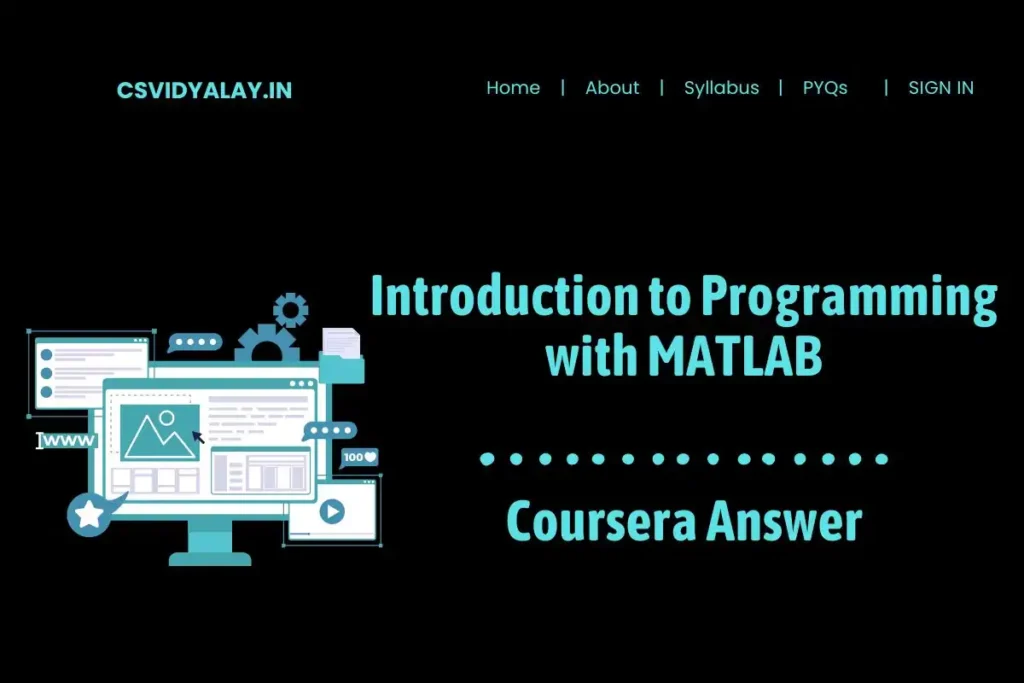 Coursera Introduction to Programming with MATLAB Answers